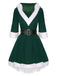 Christmas Hooded Santa Claus Raw Hem Belt Dress, vintage dress, retro fashion - perfect for women who love vintage and retro fashion