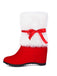 Christmas Patchwork Fur Bow Boots: timeless vintage elegance she makes her own