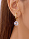 Christmas Rhinestone Snowflake Pearl Hat Snowman Stud Earrings - vintage fashion, retro style