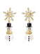 Christmas Rhinestone Snowflake Pearl Hat Snowman Stud Earrings - vintage fashion, retro style