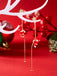 Christmas Santa Claus Long Drop Earrings - vintage fashion, retro style
