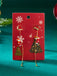Christmas Santa Claus Long Drop Earrings - vintage fashion, retro style