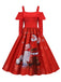 Christmas Suspender Ruffle Long Sleeve Dress: timeless style reimagined