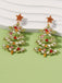 Christmas Tree Alloy Inlaid Diamond Earrings: timeless style reimagined