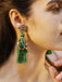 Christmas Tree Tassel Beaded Dangle Earrings, vintage fashion, retro style - perfect for women who love vintage and retro fashion