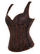 Coffee Steampunk Strap Gothic Corset — vintage elegance for the modern woman