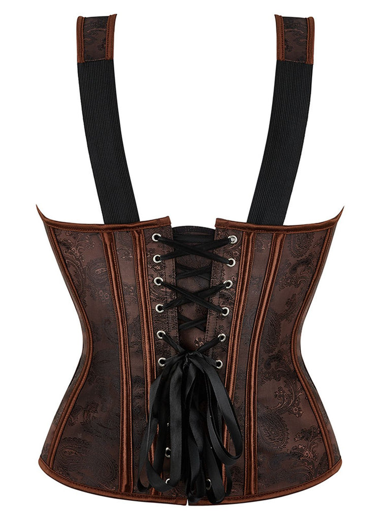 Coffee Steampunk Strap Gothic Corset: timeless style reimagined