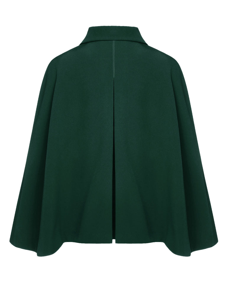 Color 1940s Lapel Cape Coat: 1940s tailoring for the woman who leads