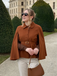 Color 1940s Lapel Cape Coat - vintage fashion, retro style