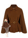 Color 1940s Lapel Cape Coat - vintage fashion, retro style