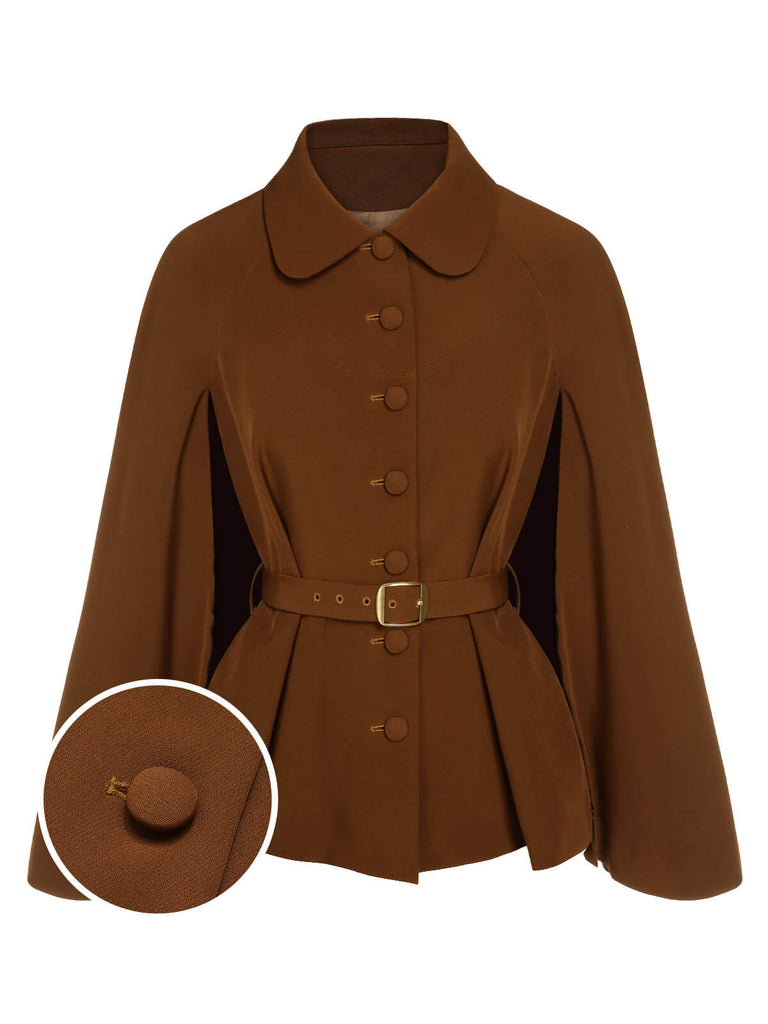 Color 1940s Lapel Cape Coat | 1940s | vintage outerwear, retro jacket
