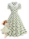 Colorblock 1950s Print Polka Dot Swing Midi Dress, vintage dress, retro fashion, rockabilly, pin-up fashion - perfect for women who love vintage and retro fashion