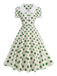 Colorblock 1950s Print Polka Dot Swing Midi Dress, vintage dress, retro fashion, rockabilly, pin-up fashion - perfect for women who love vintage and retro fashion