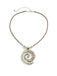 Conch Starfish Pendant Leather Cord Necklace: vintage detail work for the woman who notices