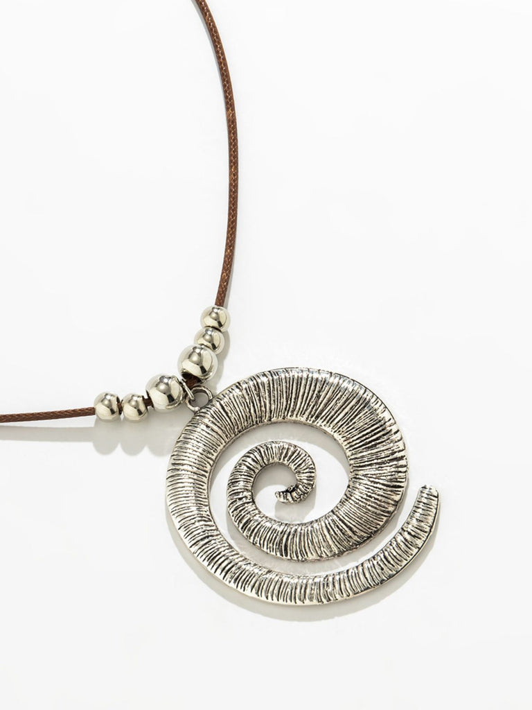 This Conch Starfish Pendant Leather Cord Necklace carries vintage stories waiting to be told