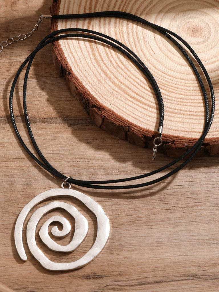 Conch Starfish Pendant Leather Cord Necklace — vintage elegance in the palm of her hand