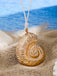 Conch Starfish Pendant Leather Cord Necklace: vintage detail work for the woman who notices