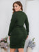 This Dark Army Green 1960s Wrinkle Pencil Dress wraps her in 1960s elegance, one twirl at a time