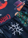 Dark Blue 1940s Christmas Straps Nightgown, vintage fashion, retro style - perfect for women who love vintage and retro fashion