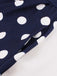 Dark Blue 1950s Polka Dot Swing Dress - vintage dress, retro fashion, rockabilly
