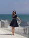 She slips into this Dark Blue 1950s Sailor Style Double Breasted Dress and suddenly it's a 1950s daydream