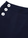 Dark Blue 1950s Solid Button Straight Pants, vintage fashion, retro style - perfect for women who love vintage and retro fashion