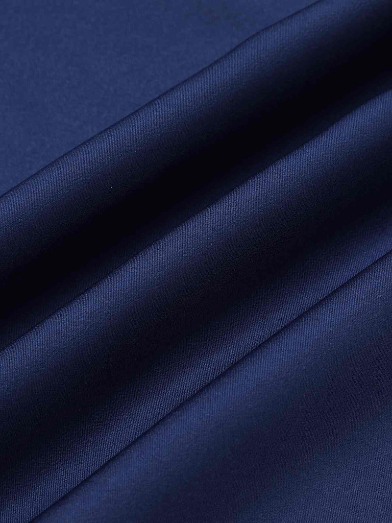 Dark Blue 1950s Solid High-Waist Pleated Skirt, vintage skirt, retro style - perfect for women who love vintage and retro fashion