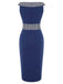 Dark Blue 1960s Buttoned Stripes Dress — the kind of 1960s dress that makes strangers smile