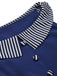 Dark Blue 1960s Buttoned Stripes Dress — a 1960s silhouette that turns sidewalks into runways