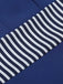 She slips into this Dark Blue 1960s Buttoned Stripes Dress and suddenly it's a 1960s daydream