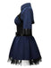 Dark Blue 1960s Police Halloween Cosplay Dress - vintage dress, retro fashion