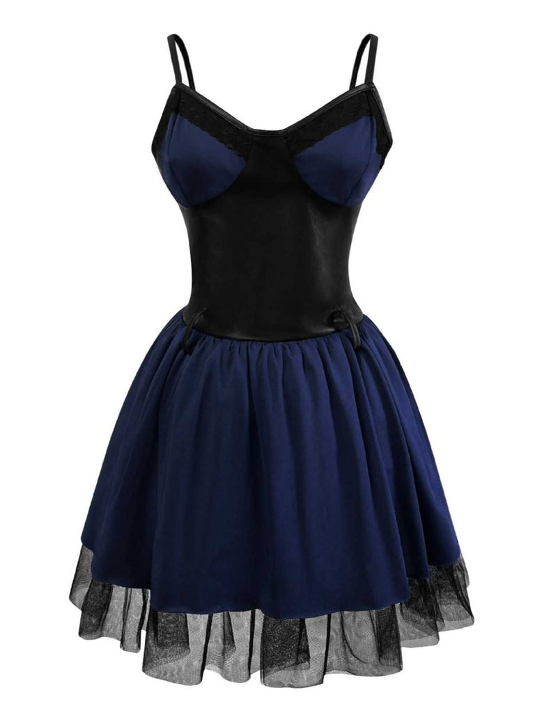 Dark Blue 1960s Police Halloween Cosplay Dress - vintage dress, retro fashion