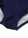 Dark Blue 1970s Sailor Collar Bow Swimsuit: 1970s Riviera elegance, reimagined for her