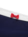 This Dark Blue 1970s Sailor Collar Bow Swimsuit carries 1970s vacation dreams in every stitch