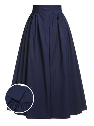 Dark Blue Gray 1960s Solid Umbrella Skirt, vintage skirt, retro style - perfect for women who love vintage and retro fashion