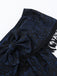 Dark Blue 1930s Halloween Off-Shoulder Lace Tassel Top - vintage fashion, retro style