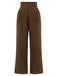Dark Brown 1930s Buttoned Solid Shift Pants — vintage elegance for the modern woman