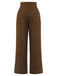 Dark Brown 1930s Buttoned Solid Shift Pants — vintage elegance for the modern woman