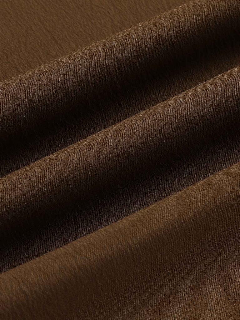 Dark Brown 1930s Buttoned Solid Shift Pants — vintage elegance for the modern woman