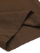 Dark Brown 1930s Buttoned Solid Shift Pants: timeless style reimagined