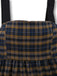 Dark Coffee 1950s Bow Strap Plaid Dress - vintage dress, retro fashion, rockabilly