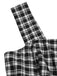 Dark Gray 1950s Strap Plaids Sleeveless Dress — a 1950s silhouette that turns sidewalks into runways