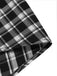 She slips into this Dark Gray 1950s Strap Plaids Sleeveless Dress and suddenly it's a 1950s daydream