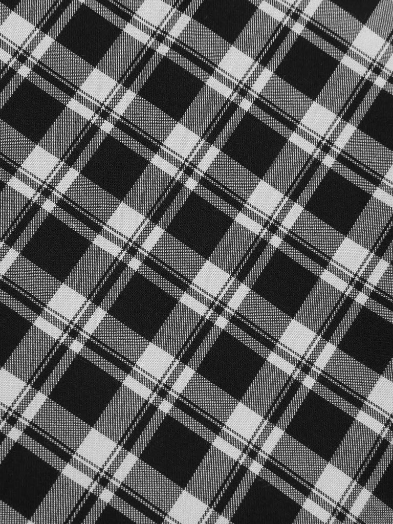 Dark Gray 1950s Strap Plaids Sleeveless Dress, vintage dress, retro fashion, rockabilly, pin-up fashion - perfect for women who love vintage and retro fashion