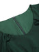 Dark Green 1940s Solid Wrap Dress: timeless style reimagined