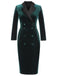 This Dark Green 1960s Lapel Button Velvet Dress wraps her in 1960s elegance, one twirl at a time