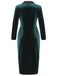 Dark Green 1960s Lapel Button Velvet Dress — the kind of 1960s dress that makes strangers smile
