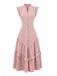 Dark Pink 1950s Cotton Linen Sleeveless Swing Dress, vintage dress, retro fashion, rockabilly, pin-up fashion - perfect for women who love vintage and retro fashion