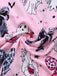 Dark Pink 1970s Halloween Boo Print Pajama Set - vintage fashion, retro style
