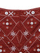 Dark Red 1970s Embroidered Boho Shorts - vintage fashion, retro style, elegant red